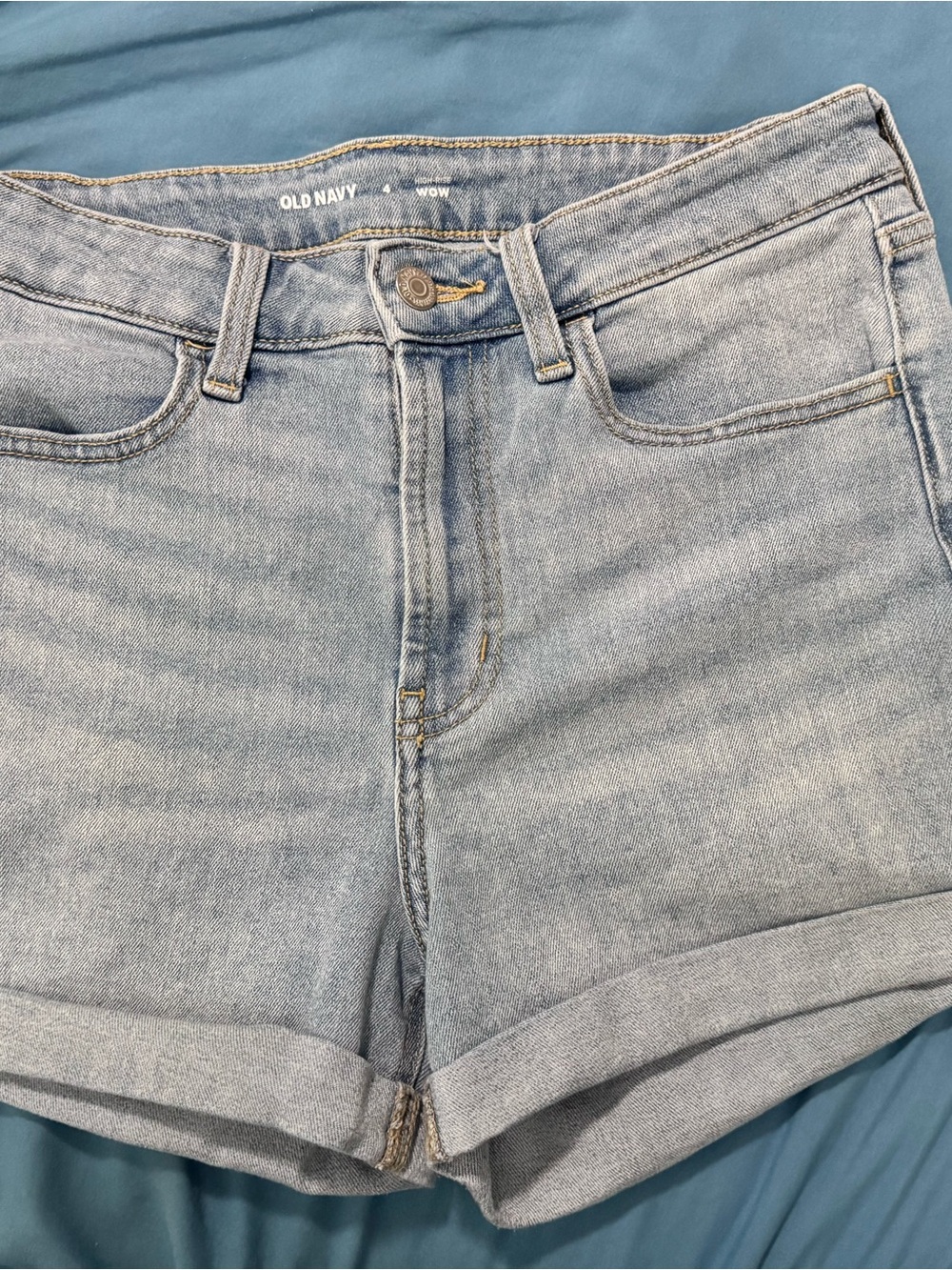 Old Navy Light Blue High-Rise Denim Shorts